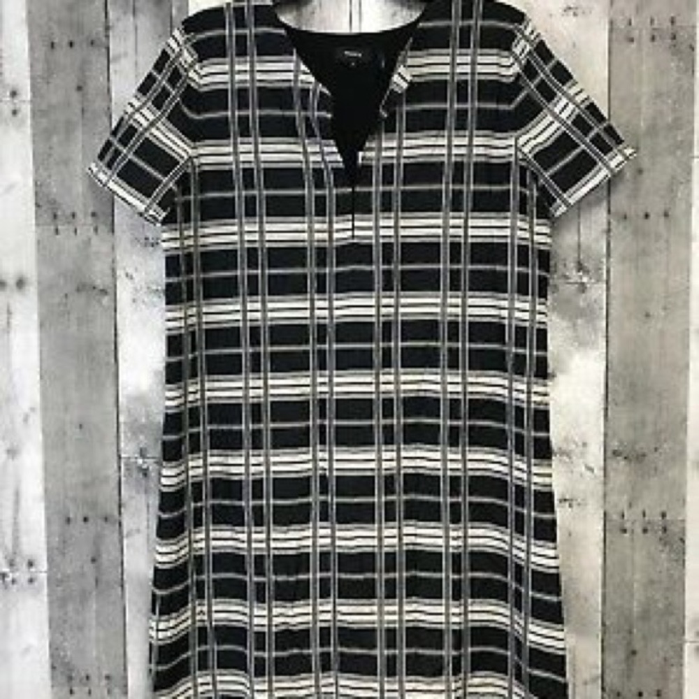 •Theory• Plaid Shift Dress